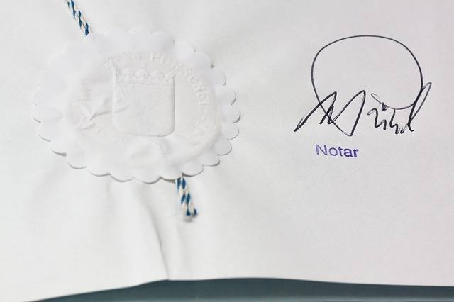 Sello y forma notario