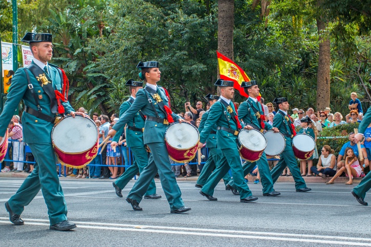 Guardia civil en desfile